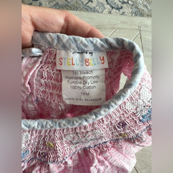 Easter Stelly Belly/ Southern smocked one piece outfit size 18m - Picture 4 of 4